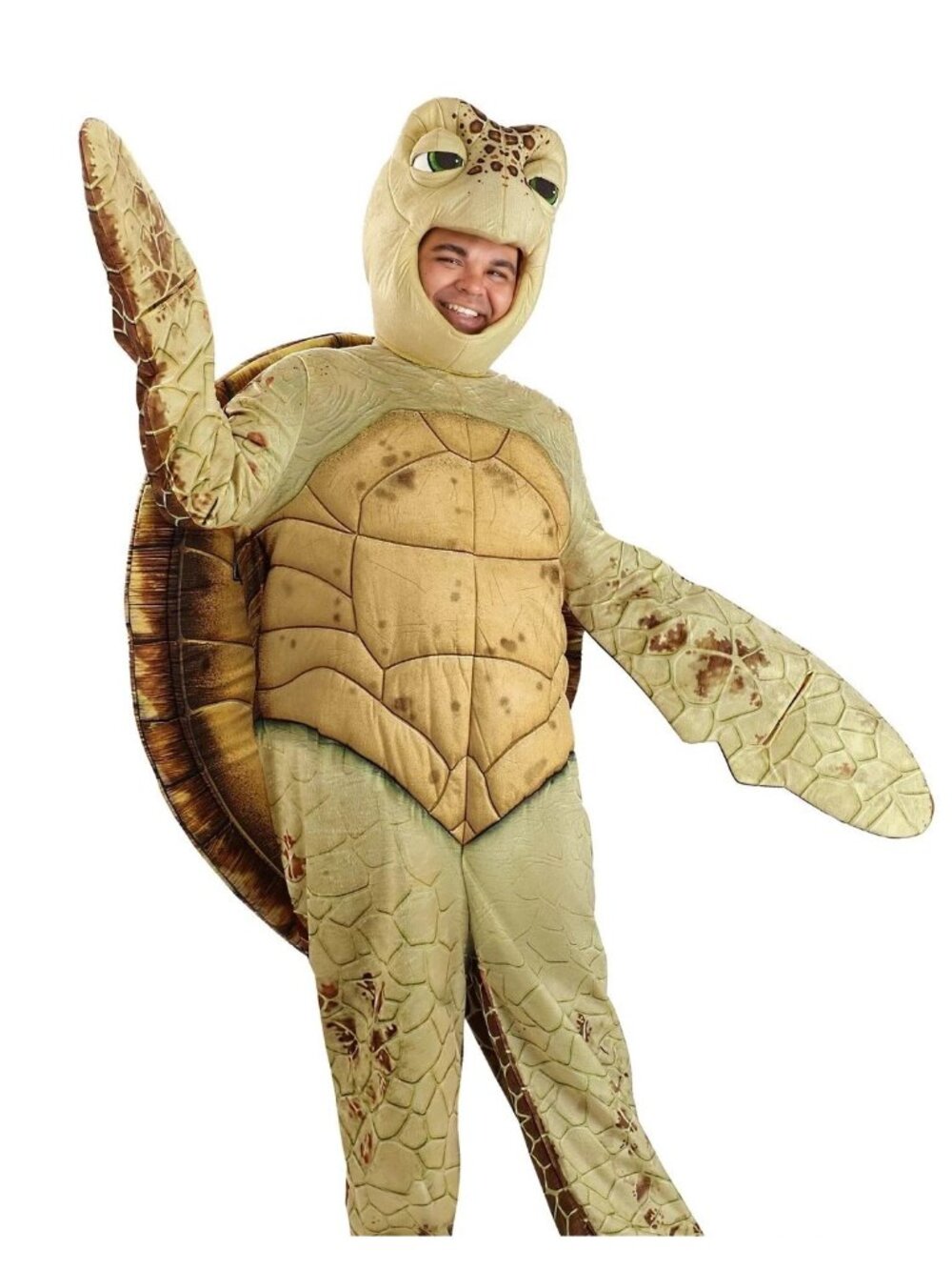 NEW Disney Pixar Crush Turtle Adult Costume Men's Large Jumpsuit Shell Head Nemo